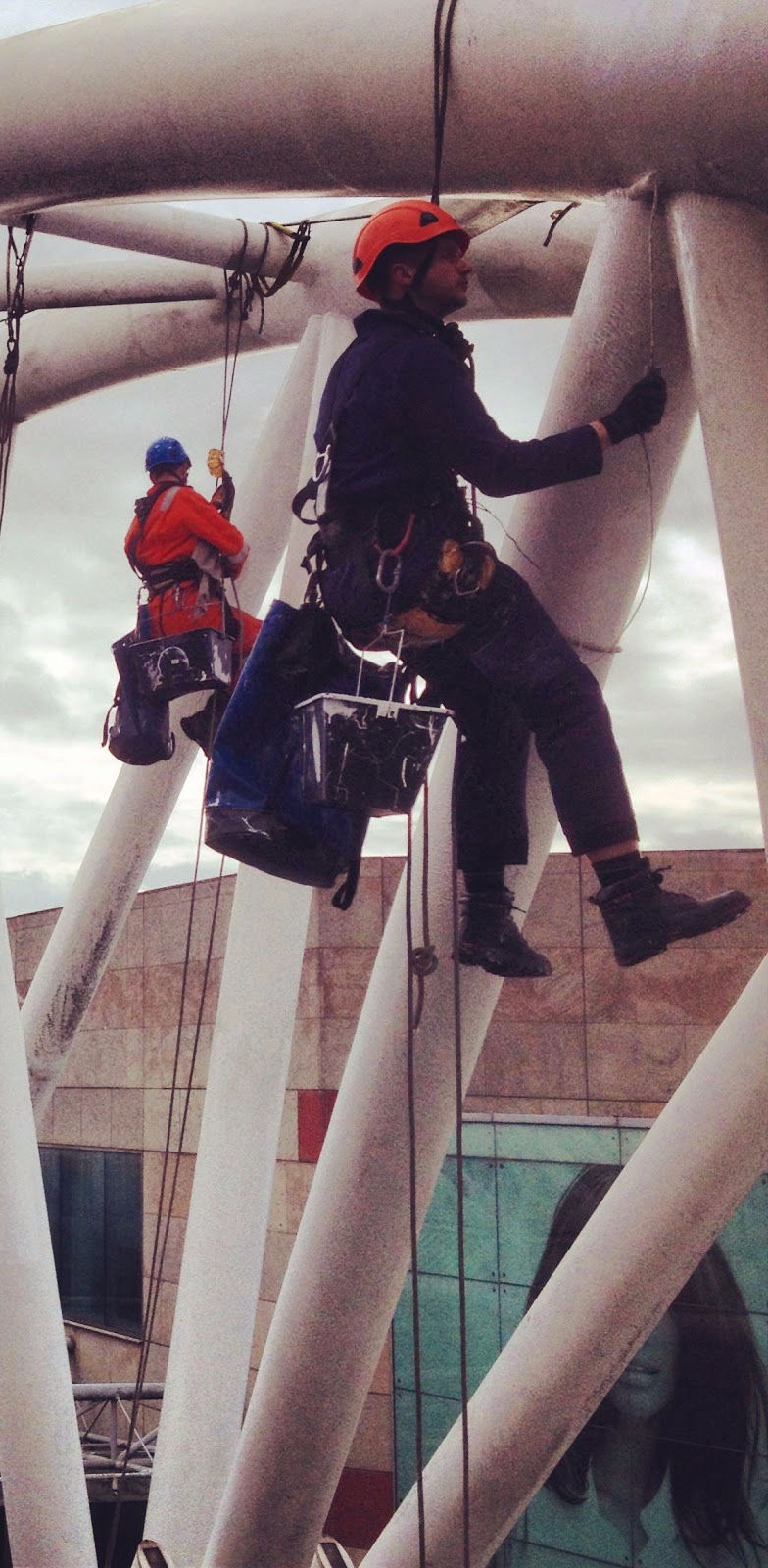 Industrial rope access work