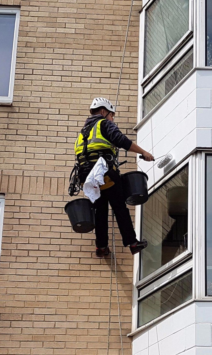 Rope access painting work